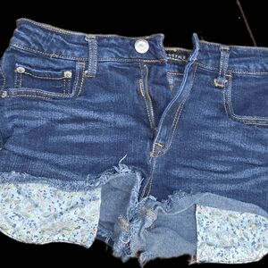 Aeropostale Blue Jean Shorts Distressed Cut-Offs